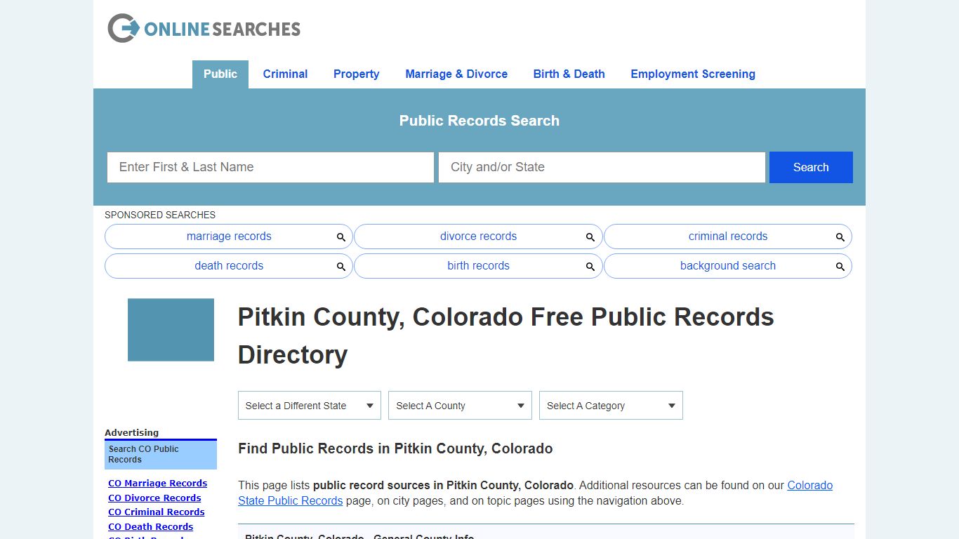 Pitkin County, Colorado Public Records Directory
