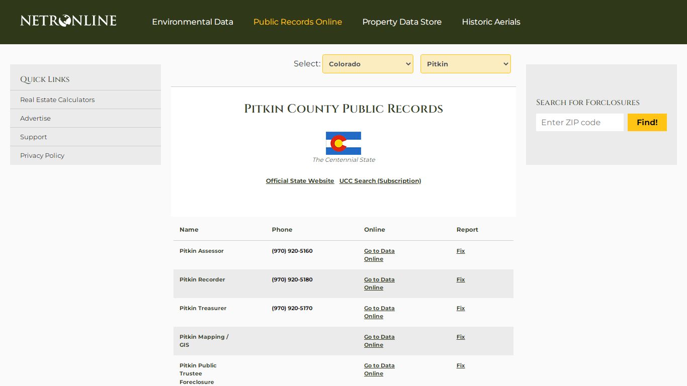 Pitkin County Public Records - NETROnline.com